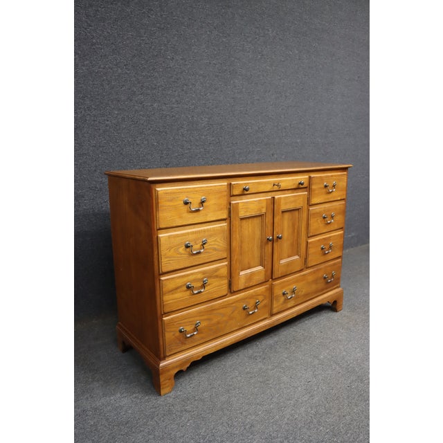 American of Martinsville American of Martinsville Oak Dresser For Sale - Image 4 of 12