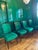 Set of Eight Jules Leleu Dining Chairs, Newly Restored in Emerald Bouclé For Sale - Image 12 of 12