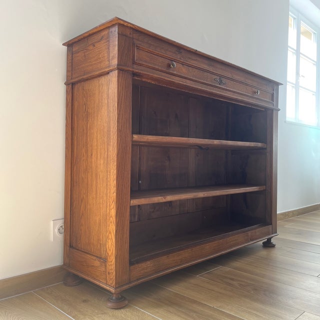 Wood Open Oak Sideboard, 1930s-1950s For Sale - Image 7 of 18