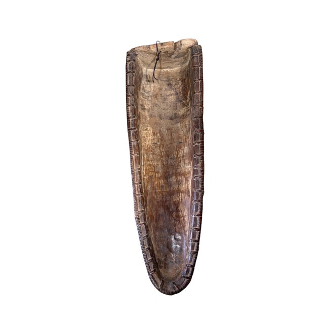 1980s Vintage Large Fang Mask Elongated Face Gabon African Mask 32.25" H For Sale - Image 5 of 7