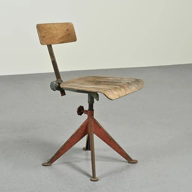 Vintage Scandinavian Workshop Chair by Odelberg & Olson, 1940s For Sale - Image 12 of 12