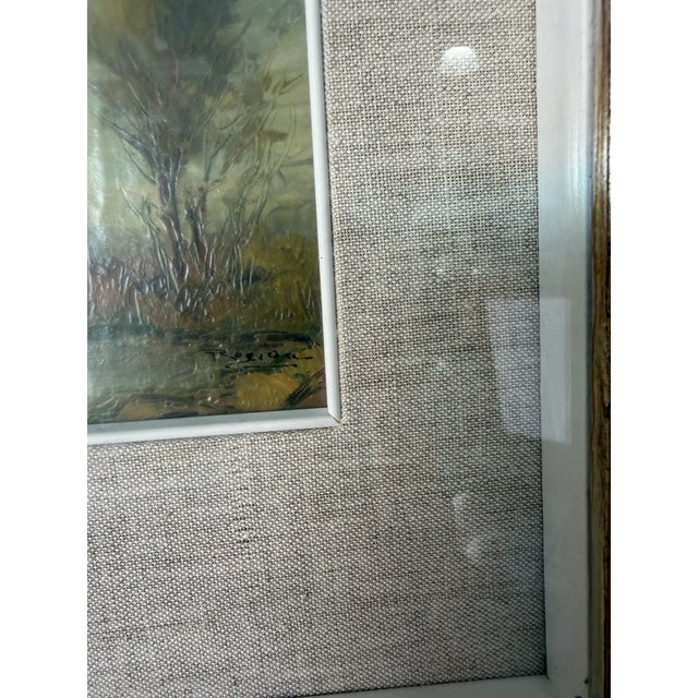 Vintage Rogiani Impressionist Landscape Oil on Canvas Board Painting – Framed For Sale - Image 11 of 12