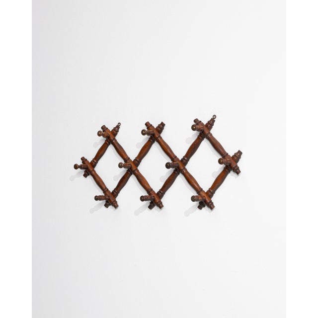 Early 20th Century French Faux Bamboo Wooden Coat Hanger Rack For Sale - Image 12 of 12