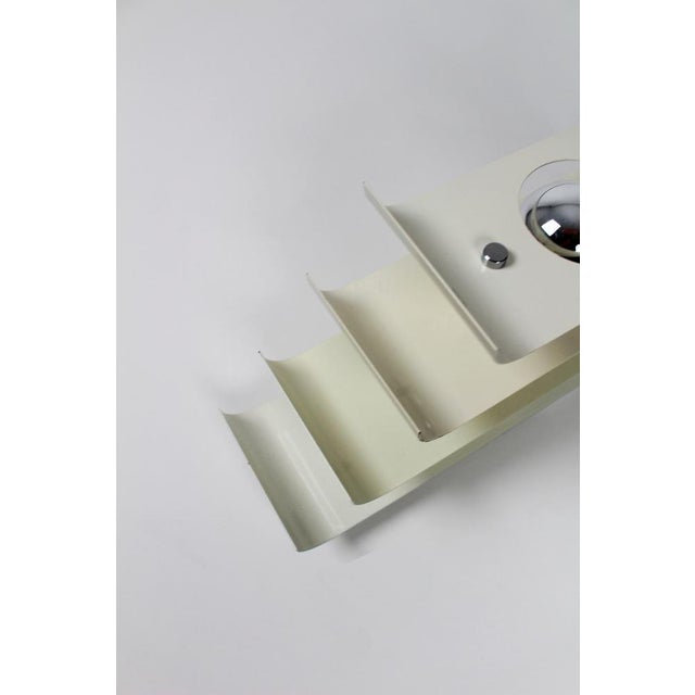 Italian Postmodern Wall Sconces in Layered Metal, 1970s, Set of 2 For Sale - Image 13 of 15