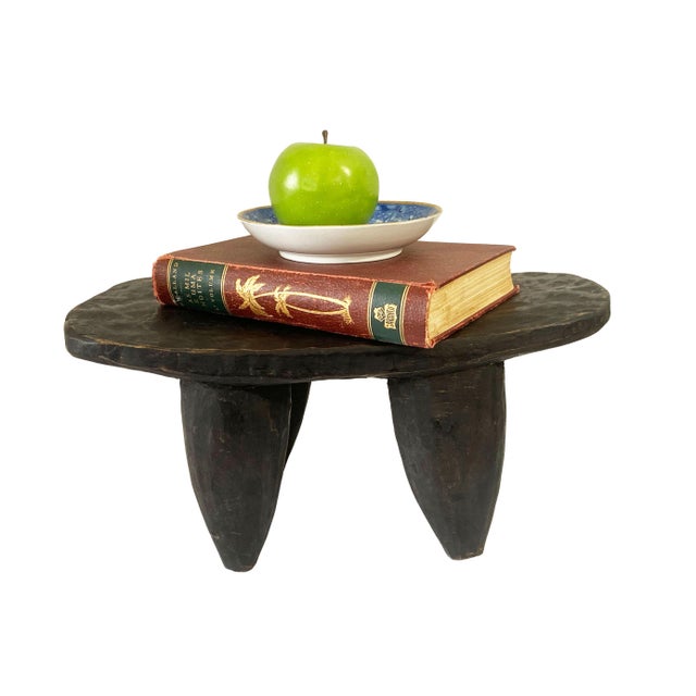 1980s Vintage African Carved Wood Senufo Table/Stool 14.5" W For Sale - Image 5 of 7