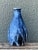 Vintage Blue Glazed Ceramic Vase For Sale - Image 4 of 12