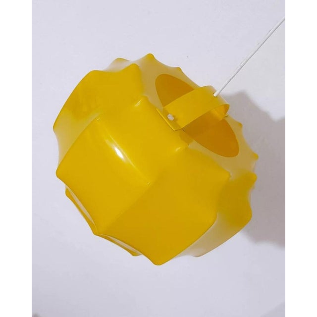 Mid-Century Yellow Pendant Lamp from Ilka Plast, Germany, 1970s For Sale - Image 4 of 8