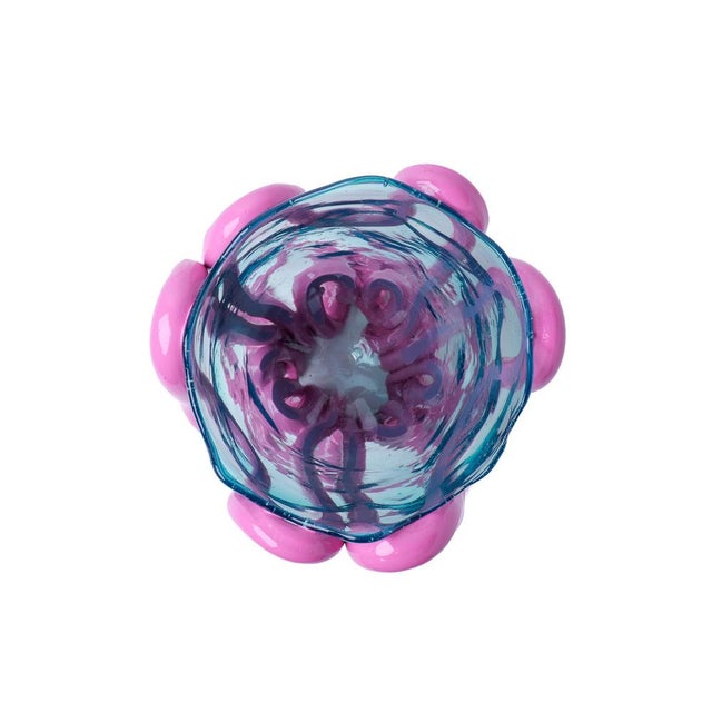 Gaetano Pesce Indian Summer Vase in Clear Aqua by Gaetano Pesce for Fish Design For Sale - Image 4 of 12