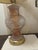 1970s 1970s Hollywood Regency Brass and Glass Ginger Jar Painted Lilies Table Lamp For Sale - Image 5 of 8