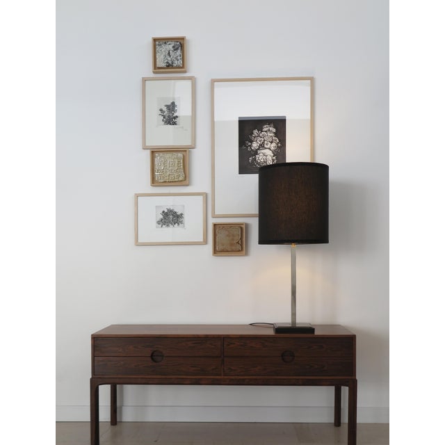 Scandinavian mid-century modern design dark wood double drawer or low sideboard model 394 design Kai Kristiansen and...