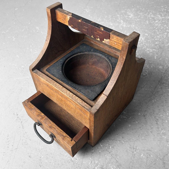 Dimensions: height 22 cm, width 16 cm, depth 16 cm. This beautiful Tabako-Bon is a traditional Japanese item, used as a...