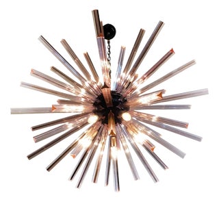 Sputnik Pendant Light with 50 Pink Glass Prisms from Justfurnituress SRL For Sale