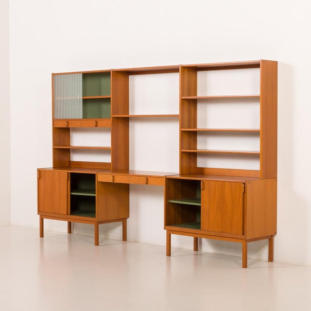 1960s Free-Standing Wall Unit with Desk by Bertil Fridhagen for Bodafors, Sweden, 1960s For Sale - Image 5 of 18