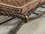 Vintage French Twisted Rope Wrought Iron Bench With Taupe Cushion For Sale - Image 10 of 12