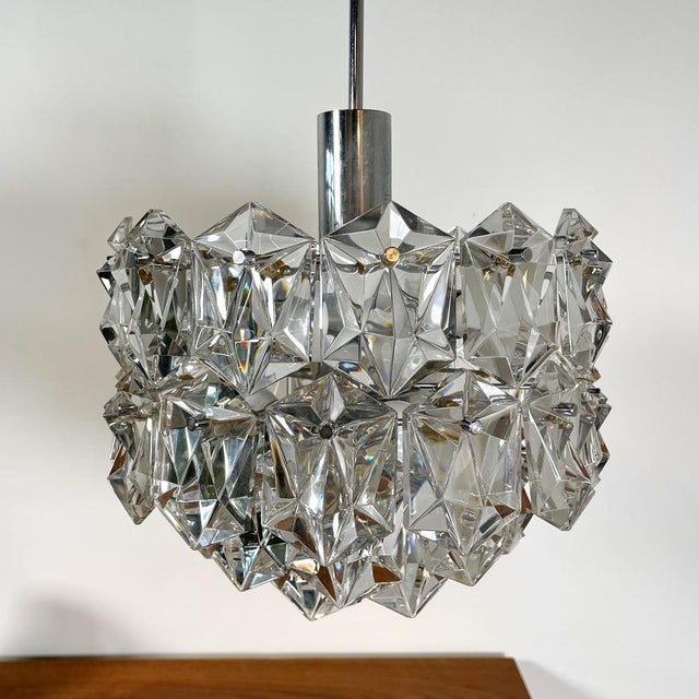 Vintage Crystal Ceiling Light from Kinkeldey For Sale - Image 5 of 11