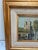 Green Vintage French Framed Original Painting of a Cheerful City Scent For Sale - Image 8 of 10