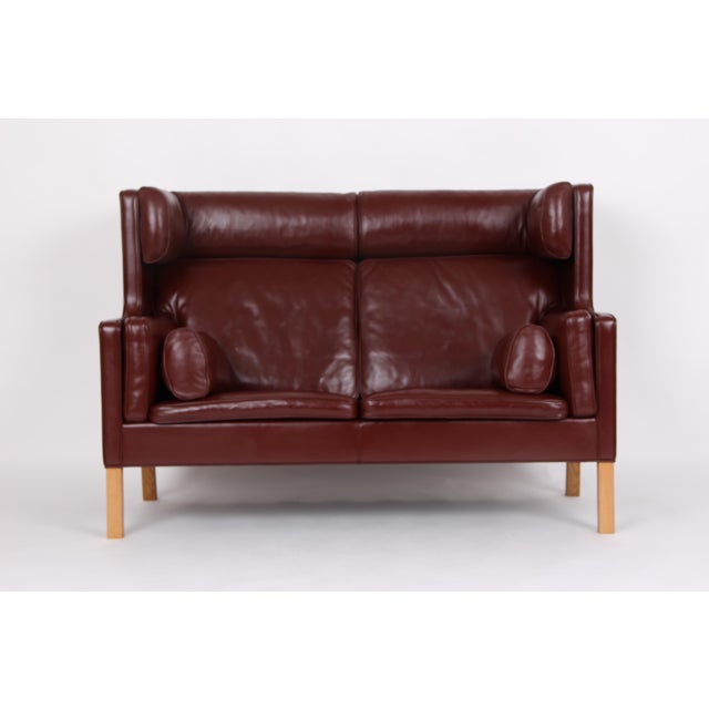Models 2292, 2207, 2204 and 2202 Living Room Set in Leather by Børge Mogensen for Fredecia Furniture, Denmark, 2006, Set of 4 For Sale - Image 14 of 18