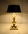 1970's Brass Pineapple Lamp With Black Tole Shade For Sale In Philadelphia - Image 6 of 7