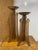 Mid-Century Modern Pair of Mid-Century Modern Amber Acrylic Bamboo & Copper Candle Holders For Sale - Image 3 of 6