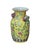 This is a fabulous vintage Chinese Famille Jaune (Yellow-ground) porcelain vase, intricately hand-painted and maufactured...
