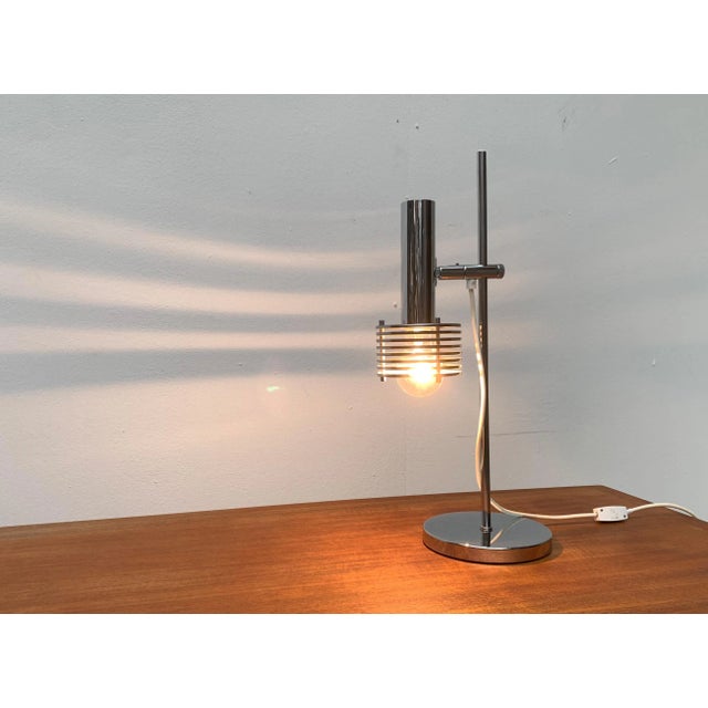 1960s Space Age Chrome Slat Table Lamp For Sale - Image 5 of 18
