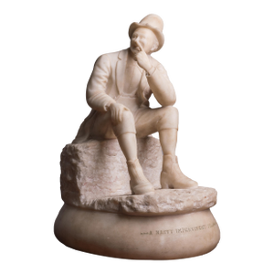 "A Nasty Impertinent Fellow" - Marble Sculpture, 19th Century