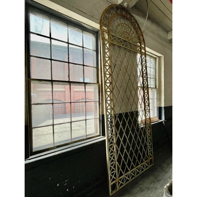 White Monumental Antique Window Grille - Beaux Arts Style For Sale - Image 8 of 9
