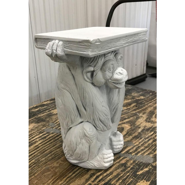 Plaster Vintage Plaster Monkey Table For Sale - Image 7 of 10