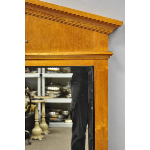 Thomasville Grand Classics Neoclassical Empire Cherry Wood Biedermeier Mirror For Sale - Image 10 of 15