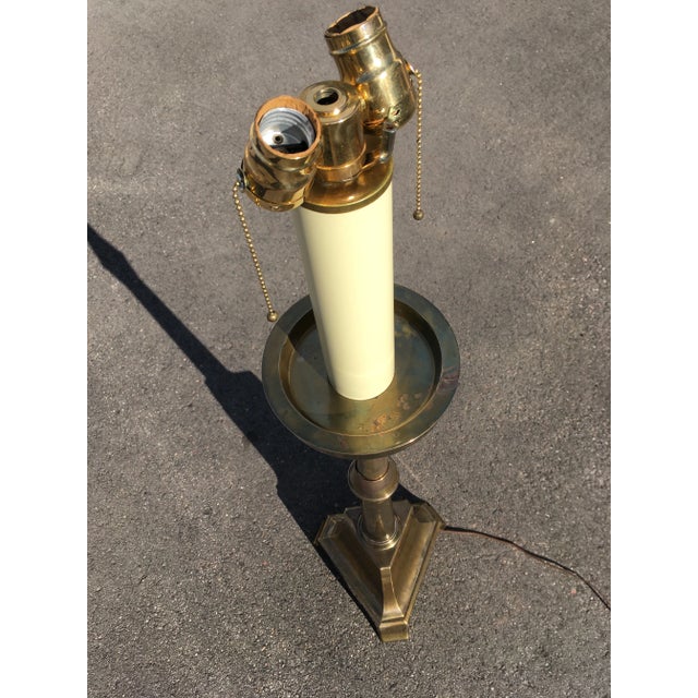 Chapman Brass Pyramid Floor Lamp in Mastercraft For Sale - Image 9 of 13