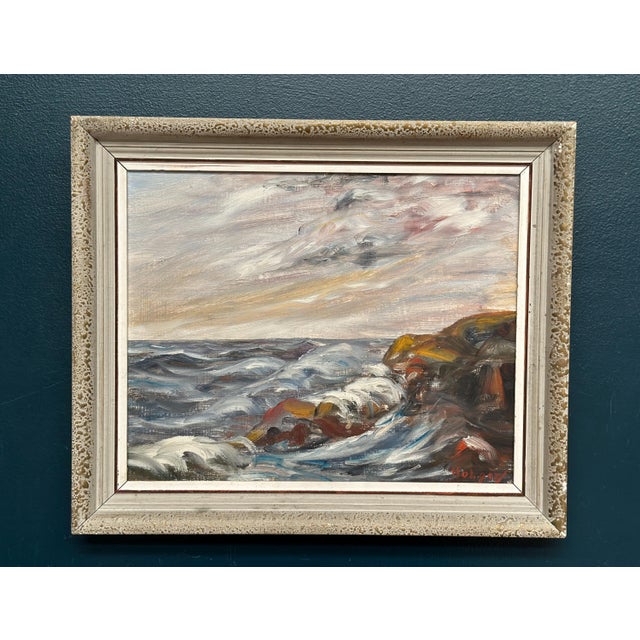 Holger Almquist, Sea, 1950s, Oil on Canvas, Framed For Sale - Image 17 of 18