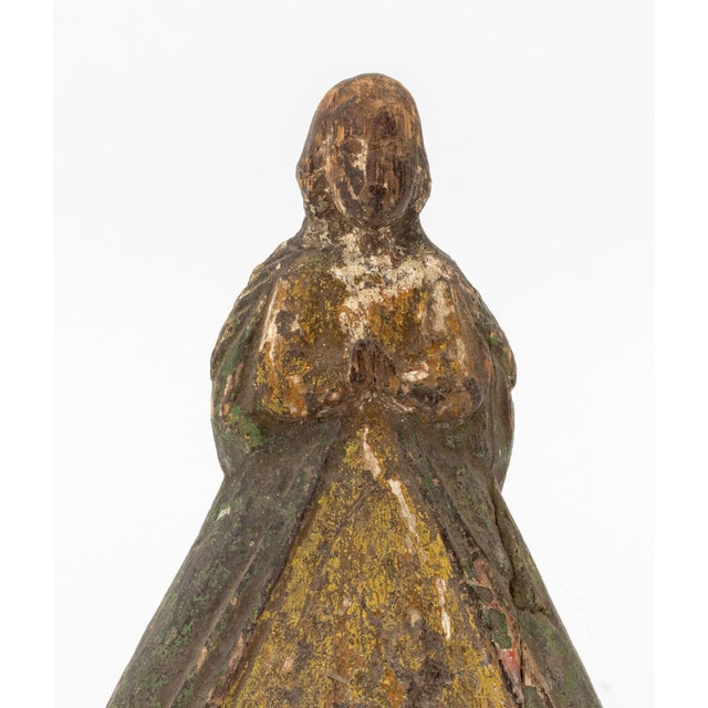 American American Standing Woman Polychromed Pine Sculpture, 19th Century For Sale - Image 3 of 7