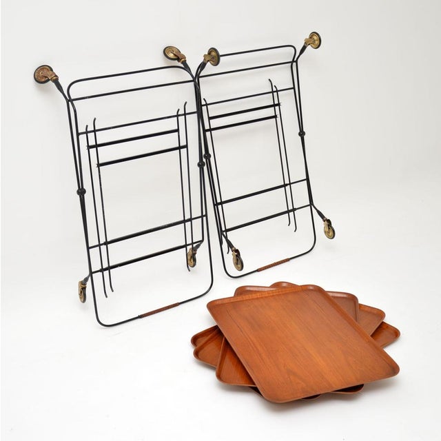 1960s Swedish Teak Serving Trolleys, 1960s, Set of 2 For Sale - Image 5 of 11