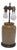 Vintage Morrocan Glaze Terra Cotta Double Socket Lamp For Sale
