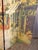 Textile Vintage Double-Sided Parisian Street Scene Canvas 4-Panel Room Divider Screen For Sale - Image 7 of 12