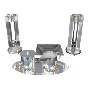 1980s Richard Meier for Swid Powell Silver Plated Serving Set of Six