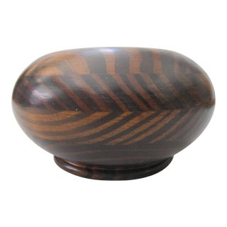 Artisan Hand Turned Wood Bowl For Sale