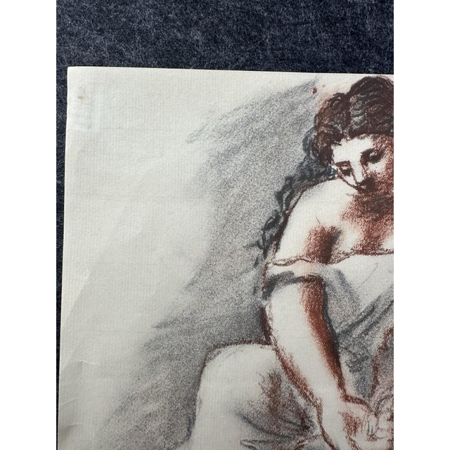 Beige After Pablo Picasso, Woman at the Fountain, 1921, Chalk on Paper For Sale - Image 8 of 13