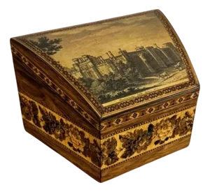 Victorian Tunbridge Ware Stationary Box, 1860s