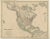 Antique map titled 'Nord-America'. Old map of North America. This map originates from 'H. Kiepert's Kleiner Atlas der...