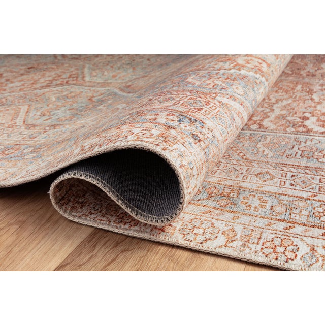 Loloi Rugs Chris Loves Julia x Loloi Jules Tangerine / Mist 9'-6" x 14' Area Rug For Sale - Image 4 of 5