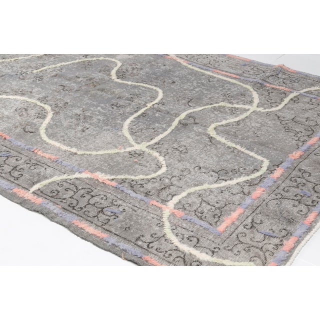 1950s Muted Sand & Taupe Earth Tone Area Rug For Sale - Image 4 of 10