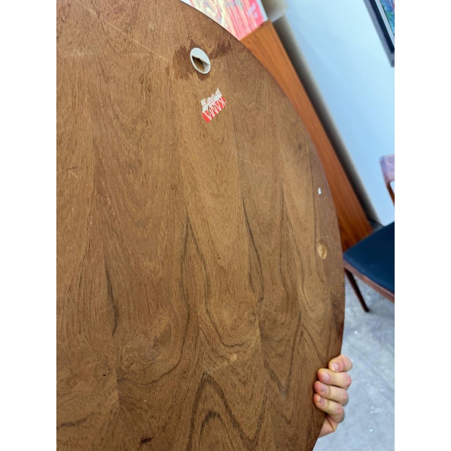 Danish Teak Round Wall Mirror Mid-Century Modern 1960s For Sale - Image 10 of 10