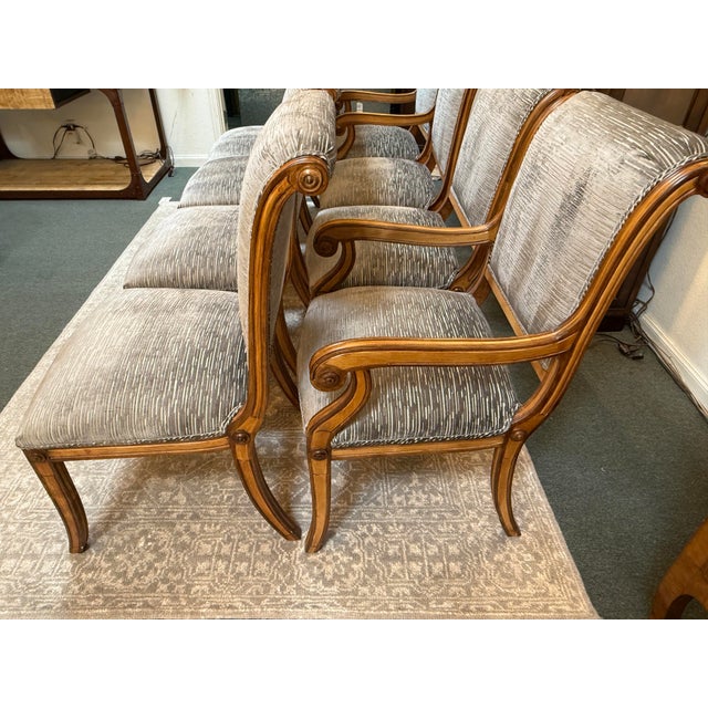 Kreiss Fleur Di Lis Dininig Room Chairs, Set of Eight For Sale In San Francisco - Image 6 of 12
