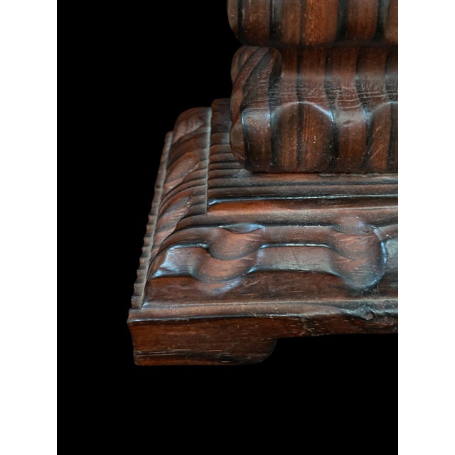 Mid-Century Brutalist Candlestick in Wood, 1950s For Sale - Image 6 of 8