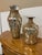 Coastal Twine Wrapped Mercury Glass Bottles, Set of Two For Sale - Image 3 of 12
