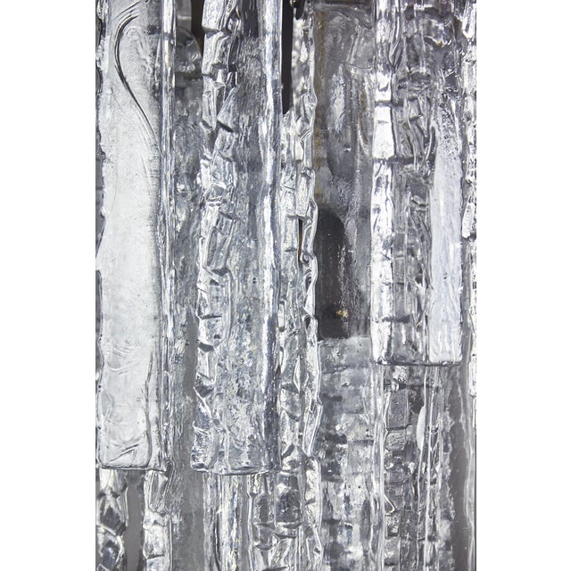 Glass and Brass Chandelier with Icicle Pendants from Itre, 1970s For Sale - Image 15 of 18