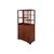 1980s Vintage Brown Oriental Treasure Display Curio Cabinet Bookcase For Sale - Image 5 of 13