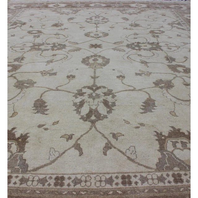Earth Tone Rug by Keivan Woven Arts in Brown and Cream For Sale - Image 10 of 12