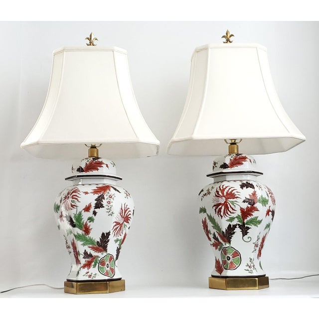Ginger Jar Lamps Pair For Sale - Image 10 of 12